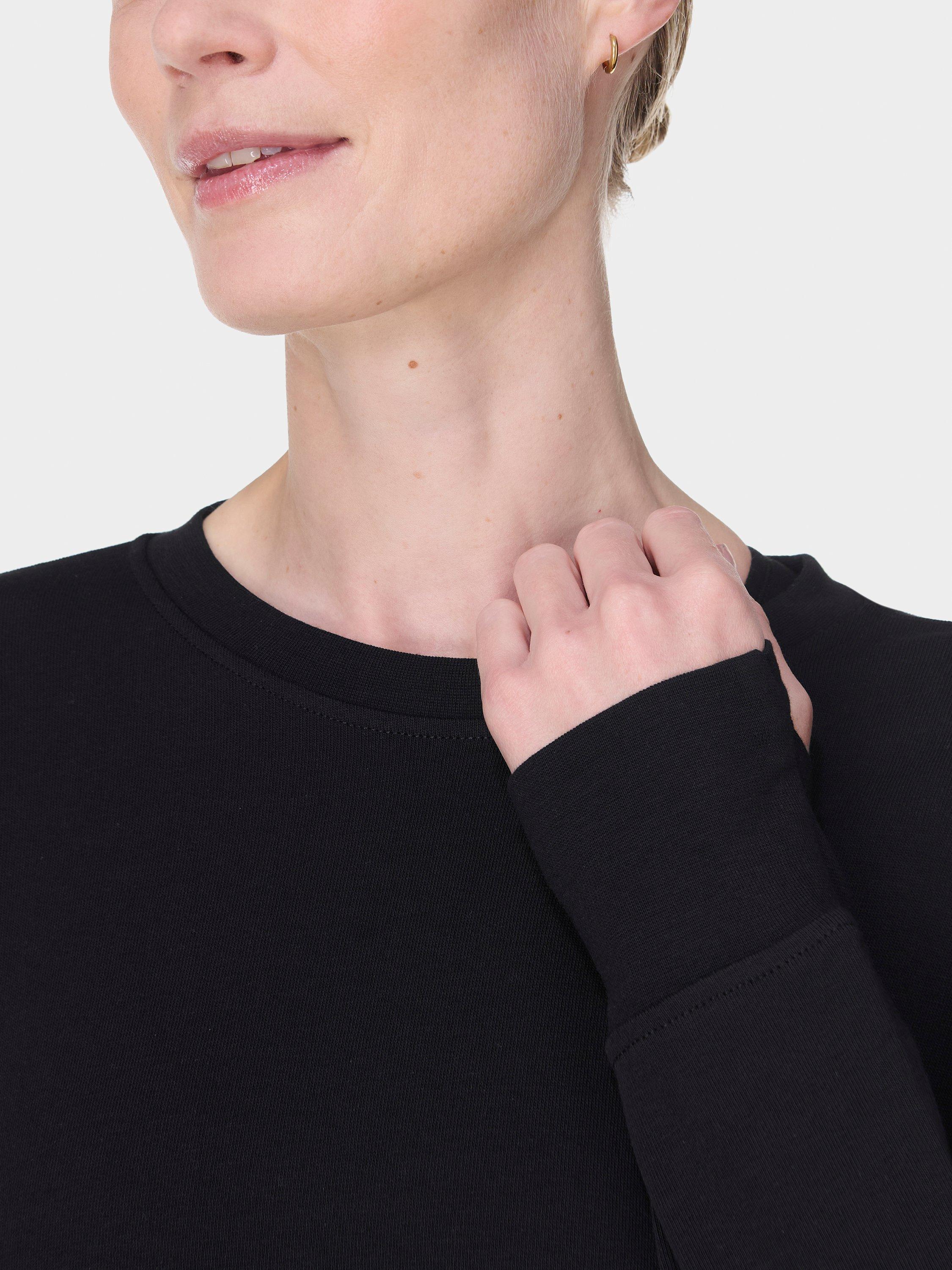 Product image 3 of 6, which shows Sweaty Betty After Class Crop Sweatshirt, Black, XXS
