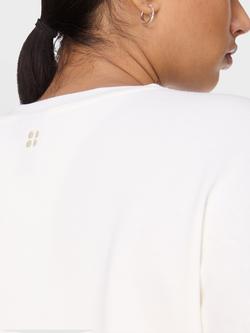 Sweaty Betty Cotton Blend Round Neck Sweatshirt - view 2, Lily White