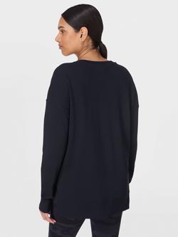 Sweaty Betty Cotton Blend Round Neck Jumper - view 2, Black