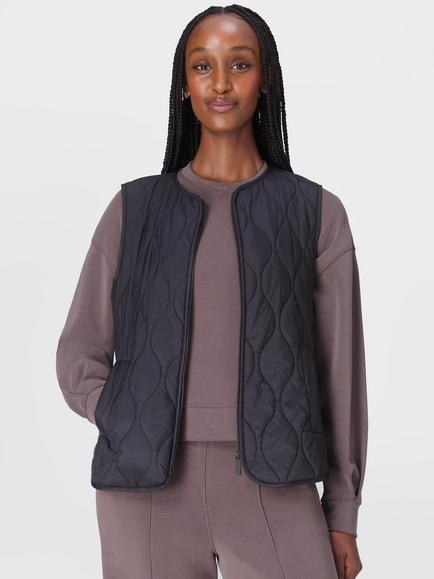 Sweaty Betty Lightweight Quilted Gilet - view 2, Black