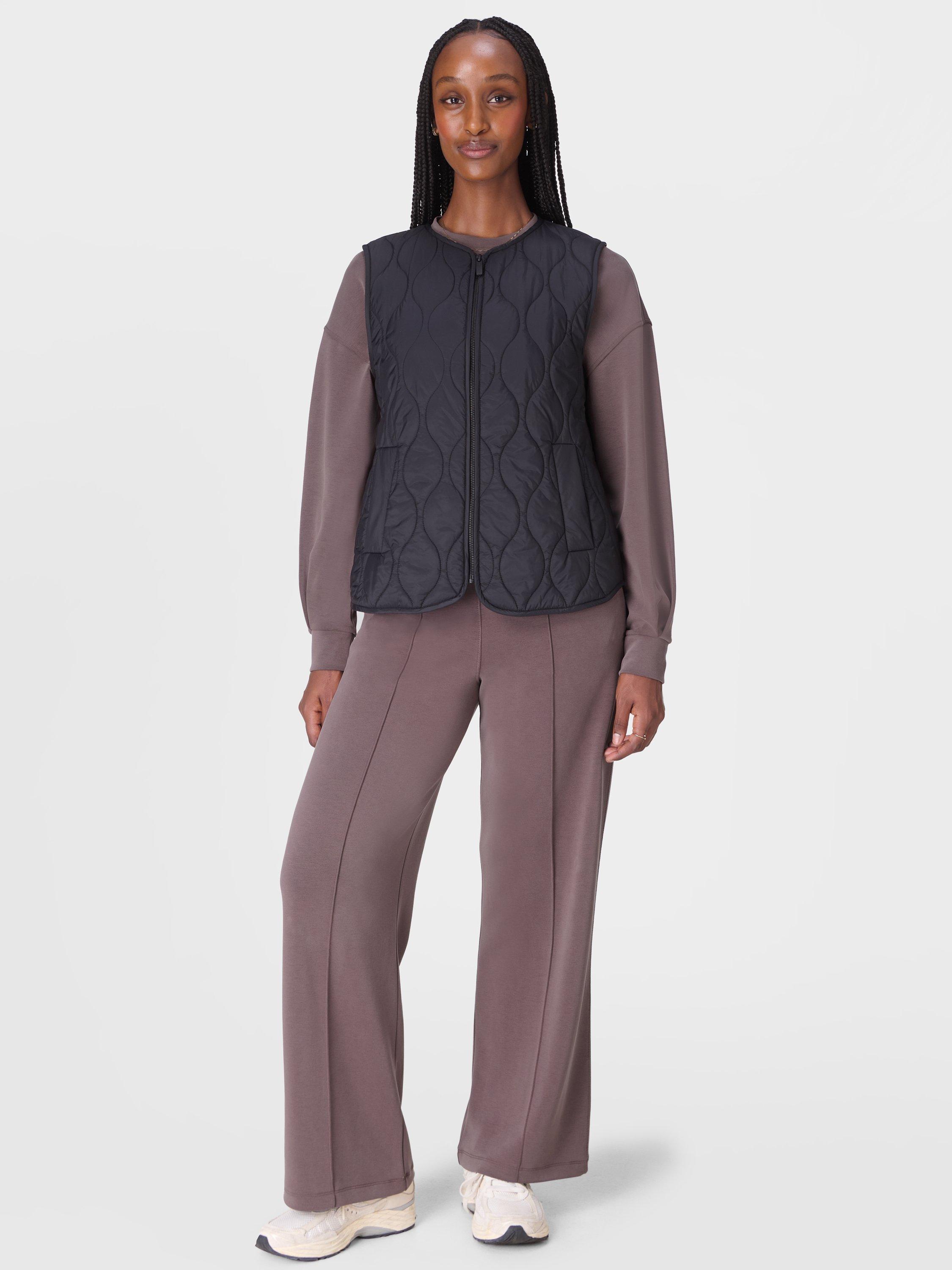 Product image 3 of 8, which shows Sweaty Betty Lightweight Quilted Gilet, Black, XXS