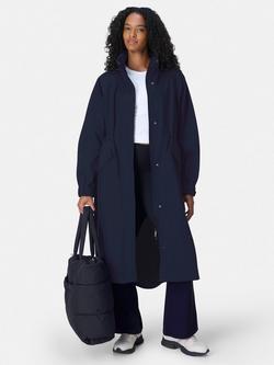 Sweaty Betty Motion Technical Longline Parka - view 2, French Navy Blue