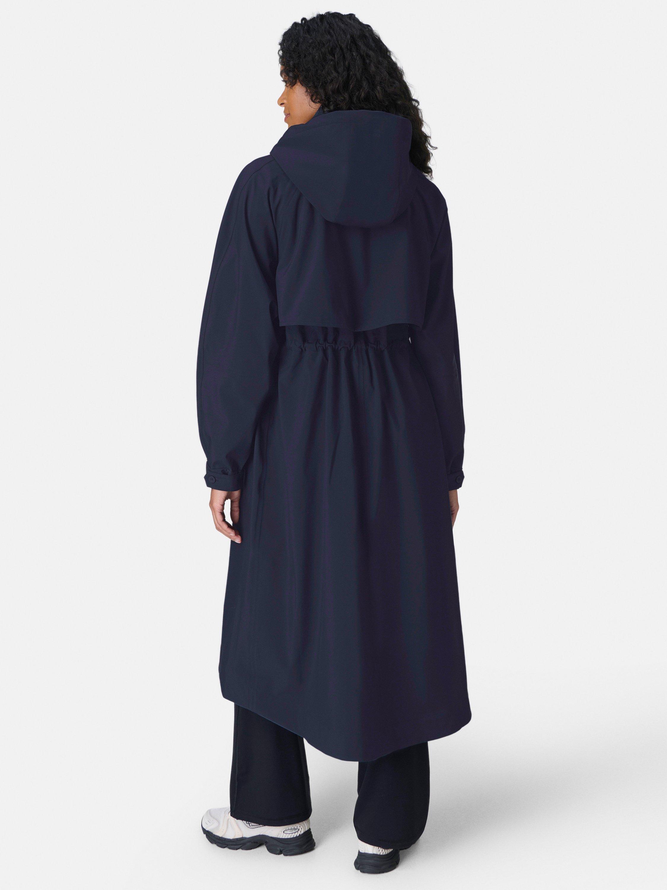 Product image 5 of 7, which shows Sweaty Betty Motion Technical Longline Parka, French Navy Blue, XXS