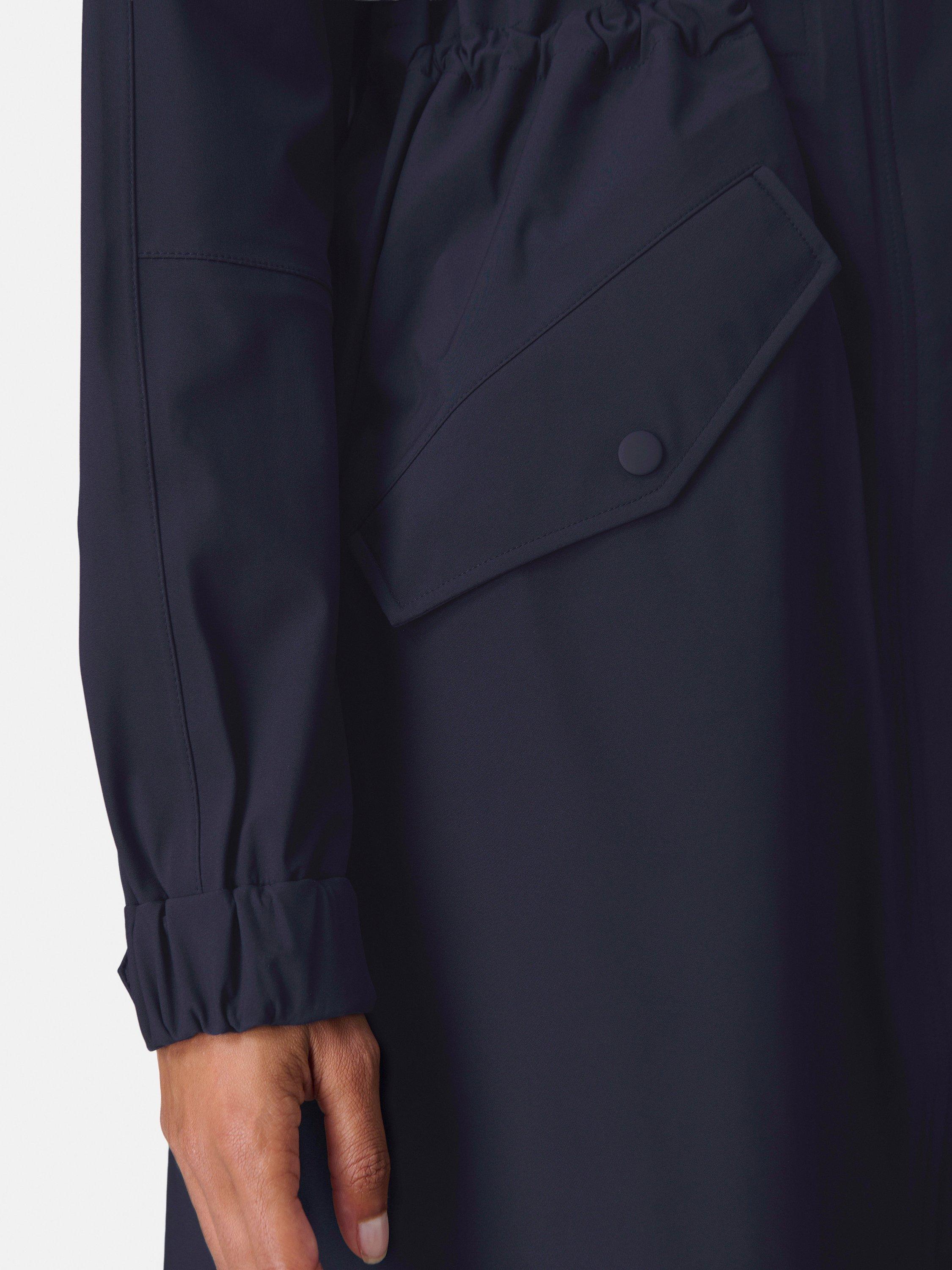 Product image 7 of 7, which shows Sweaty Betty Motion Technical Longline Parka, French Navy Blue, XXS