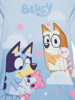 Brand Threads Kids' Long Sleeved Bluey Nightdress, Blue - view 2, Blue