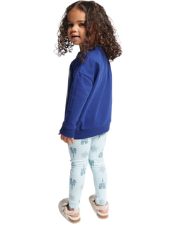 Brand Threads Kids' Disney Frozen Top and Leggings Set, Blue - view 2, Blue