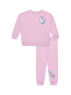 Brand Threads Kids' Peppa Pig Jumper & Joggers Set, Pink, Pink