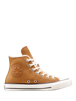 Converse Chuck Taylor All Star Suede Hi-Top Trainers, Tan, Tan