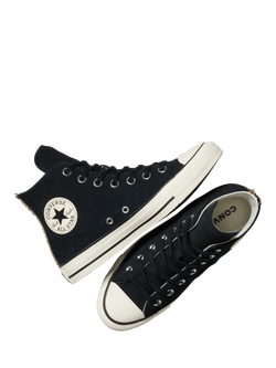 Converse Chuck Taylor All Star Leopard Print Canvas Hi-Top Trainers, Black/Multi - view 2, Black/Multi