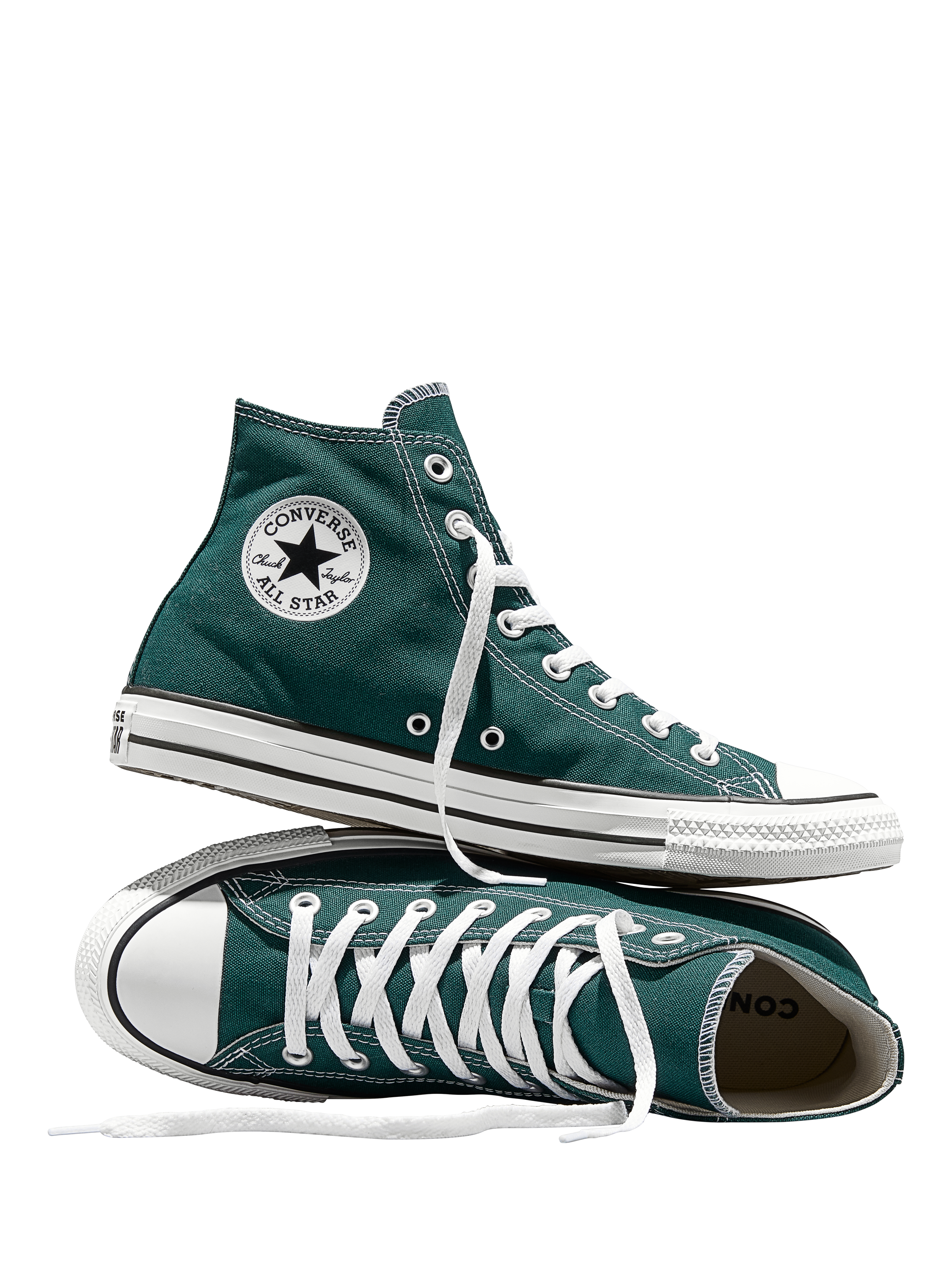 Product image 2 of 4, which shows Converse Chuck Taylor All Star Canvas Hi-Top Trainers, Jade, 4