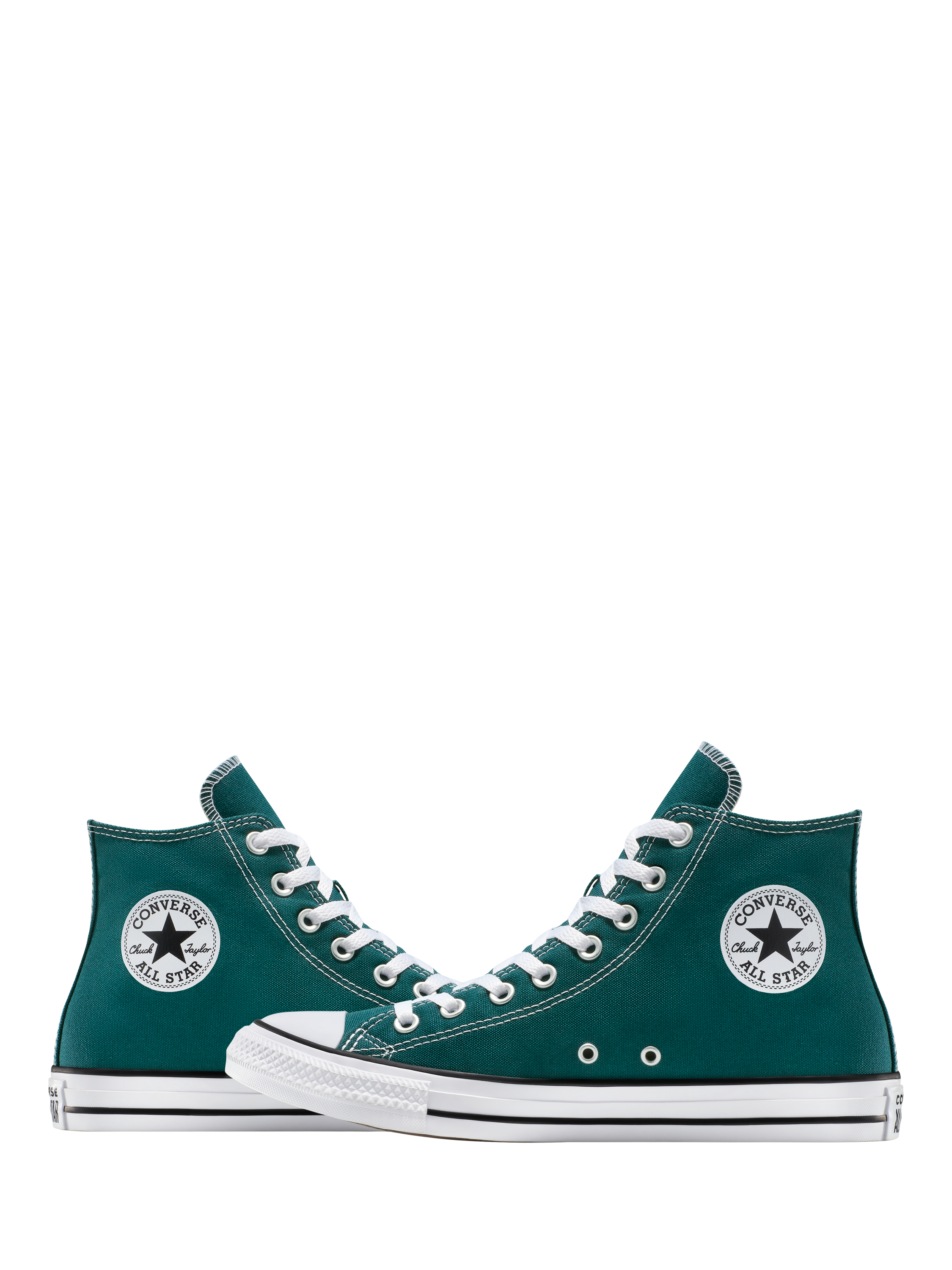 Product image 3 of 4, which shows Converse Chuck Taylor All Star Canvas Hi-Top Trainers, Jade, 4