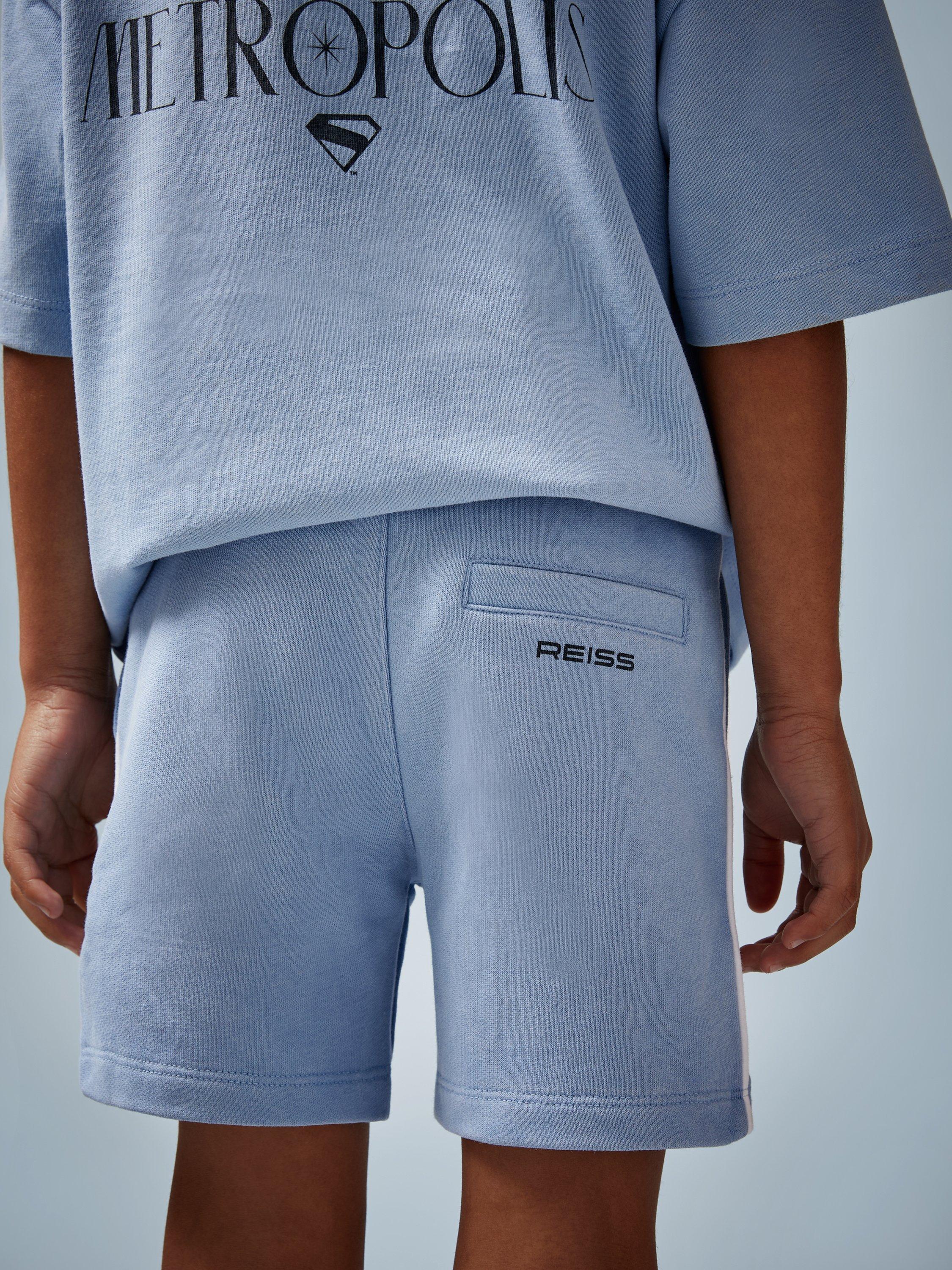 Product image 5 of 5, which shows Reiss Kids' Superman Shorts, Light Blue, 4-5 years