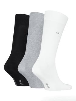 Cavlin Klein Classic Socks, Pack of 3, Black/Multi - view 2, Black/Multi