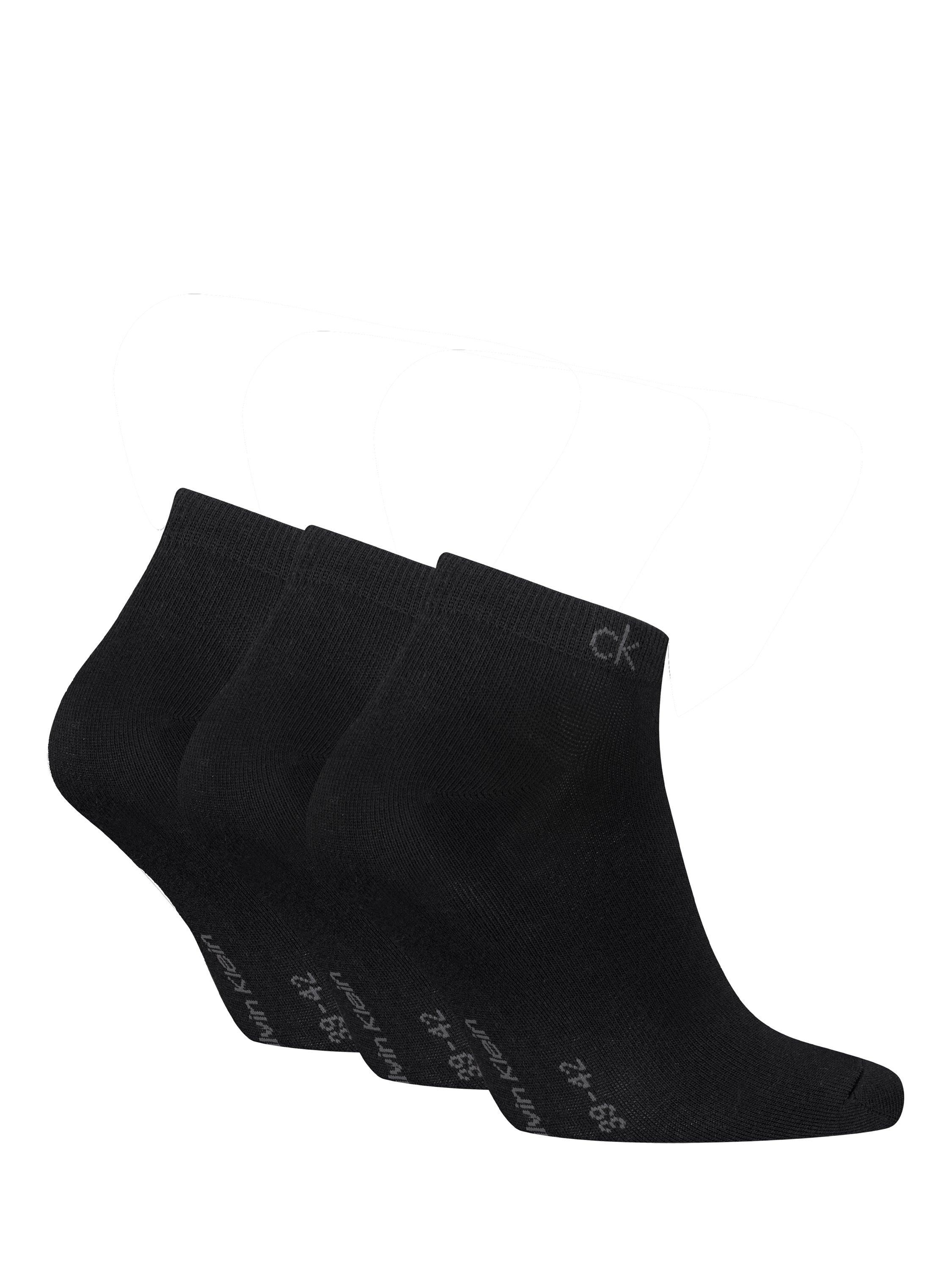 Product image 2 of 2, which shows Calvin Klein Trainer Socks, Pack of 3, Black, S-M