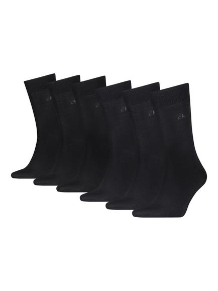 Cavlin Klein Classic Socks, Pack of 6, Black, Black
