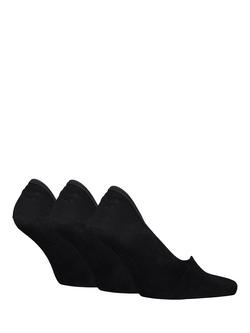 Calvin Klein Invisible Footie Socks, Pack of 3, Black - view 2, Black
