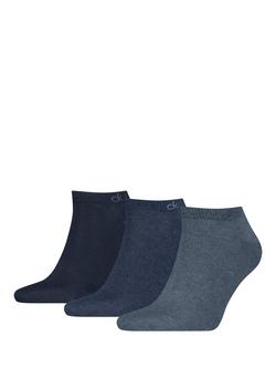 Calvin Klein Trainer Socks, Pack of 3, Denim