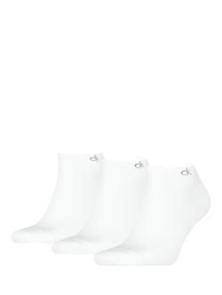 Calvin Klein Trainer Socks, Pack of 3, White