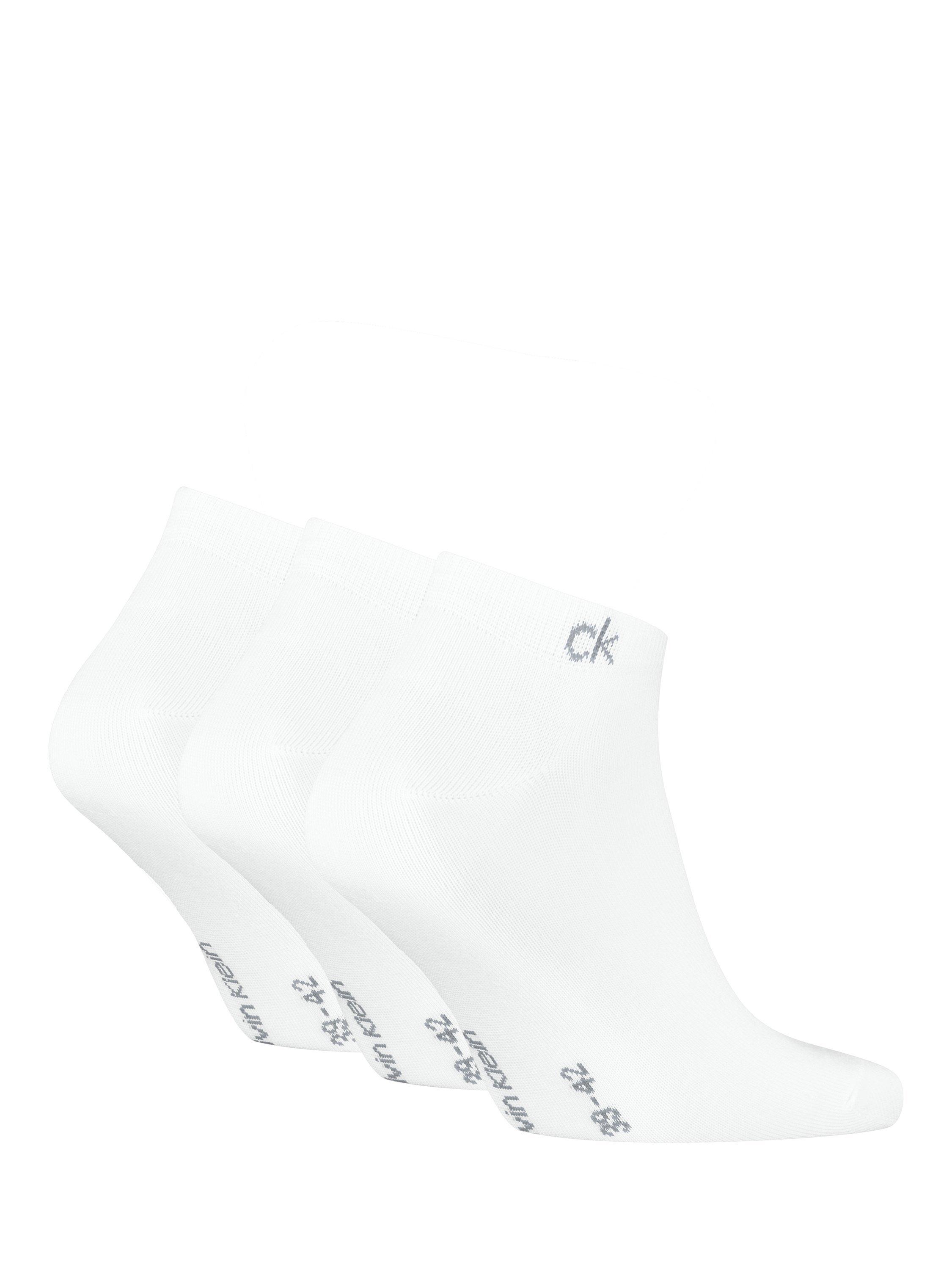 Product image 2 of 2, which shows Calvin Klein Trainer Socks, Pack of 3, White, S-M