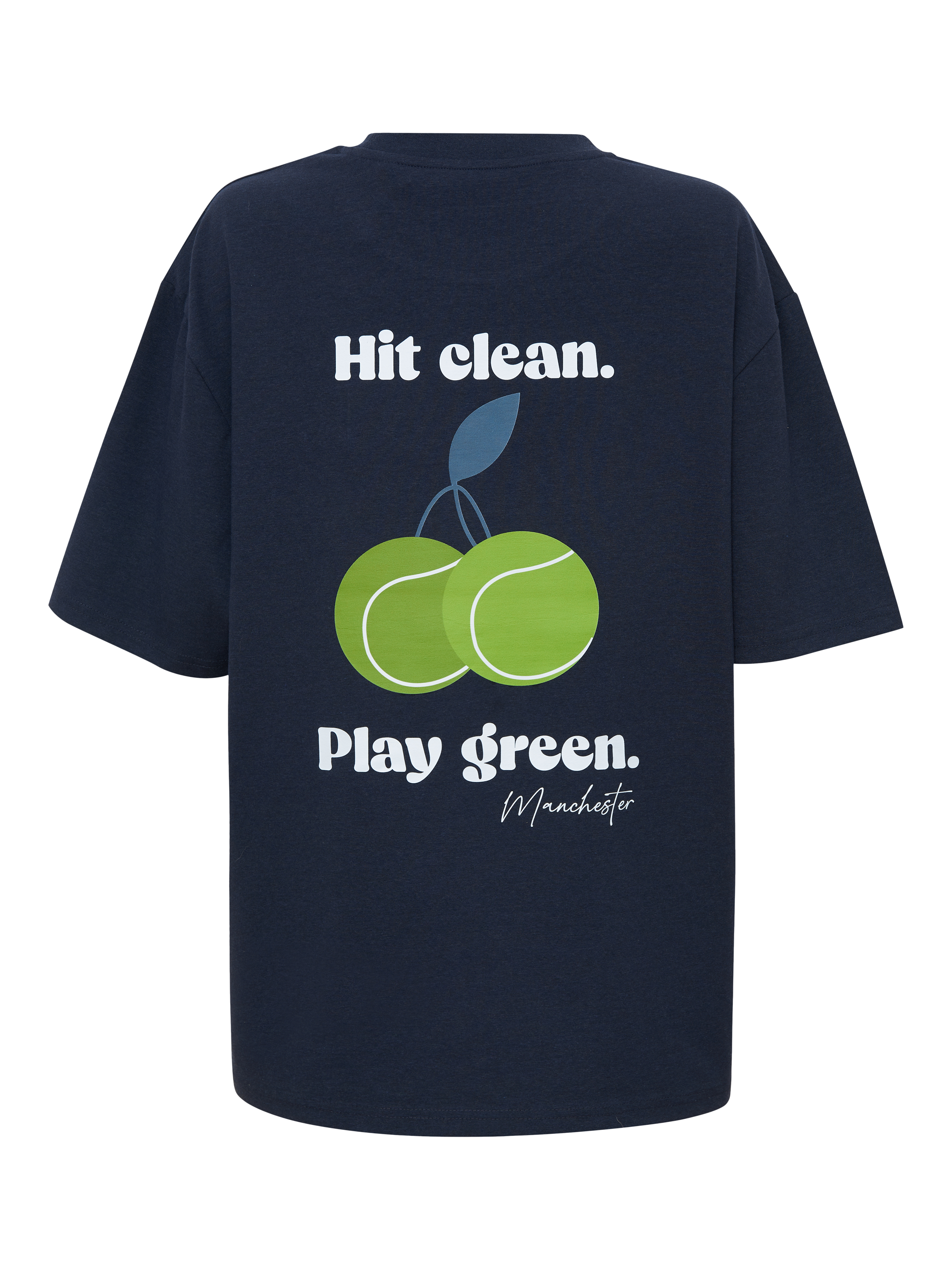 Product image 1 of 3, which shows RATION.L R-Thrive Padel Cotton Blend T-Shirt, Navy, S