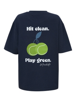 RATION.L R-Thrive Unisex Padel Cotton Blend T-Shirt, Navy