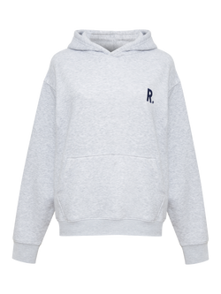 RATION.L R-Thrive Unisex Padel Cotton Blend Hoodie, Grey Marl - view 2, Grey Marl