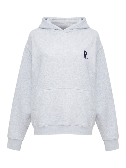 RATION.L R-Thrive Unisex Padel Cotton Blend Hoodie, Grey Marl - view 2, Grey Marl