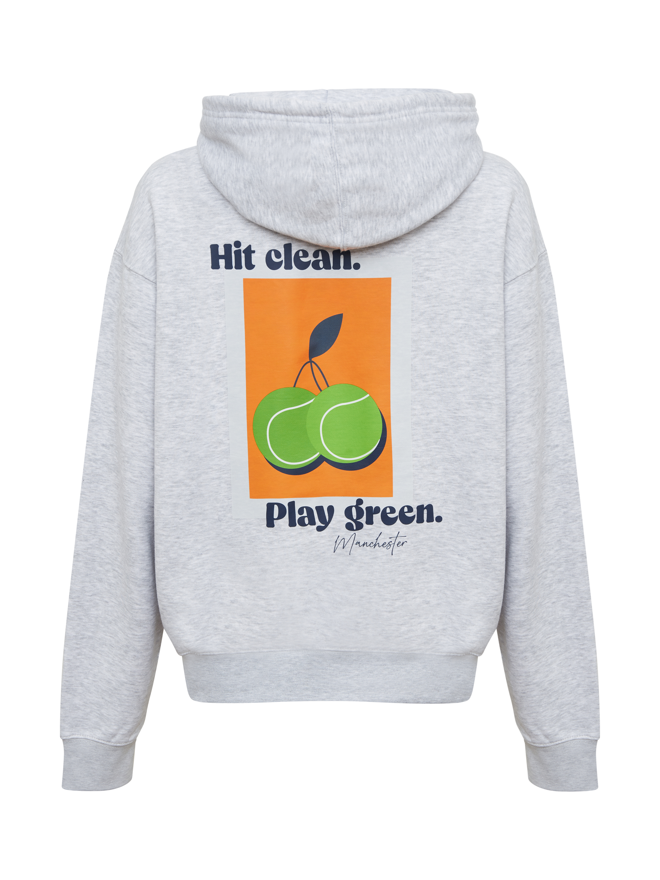 Product image 1 of 3, which shows RATION.L R-Thrive Padel Cotton Blend Hoodie, Grey Marl, S