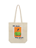 RATION.L R-Thrive Padel Organic Cotton Tote Bag, Beige