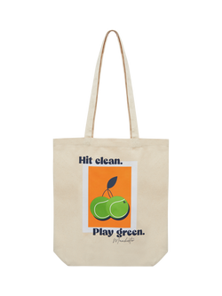 RATION.L R-Thrive Padel Organic Cotton Tote Bag, Beige, Beige