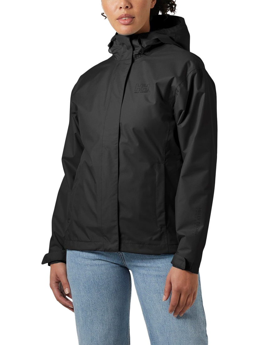 Product image 1 of 4, which shows Helly Hansen Women's Seven J Waterproof Hooded Rain Jacket, Black, S