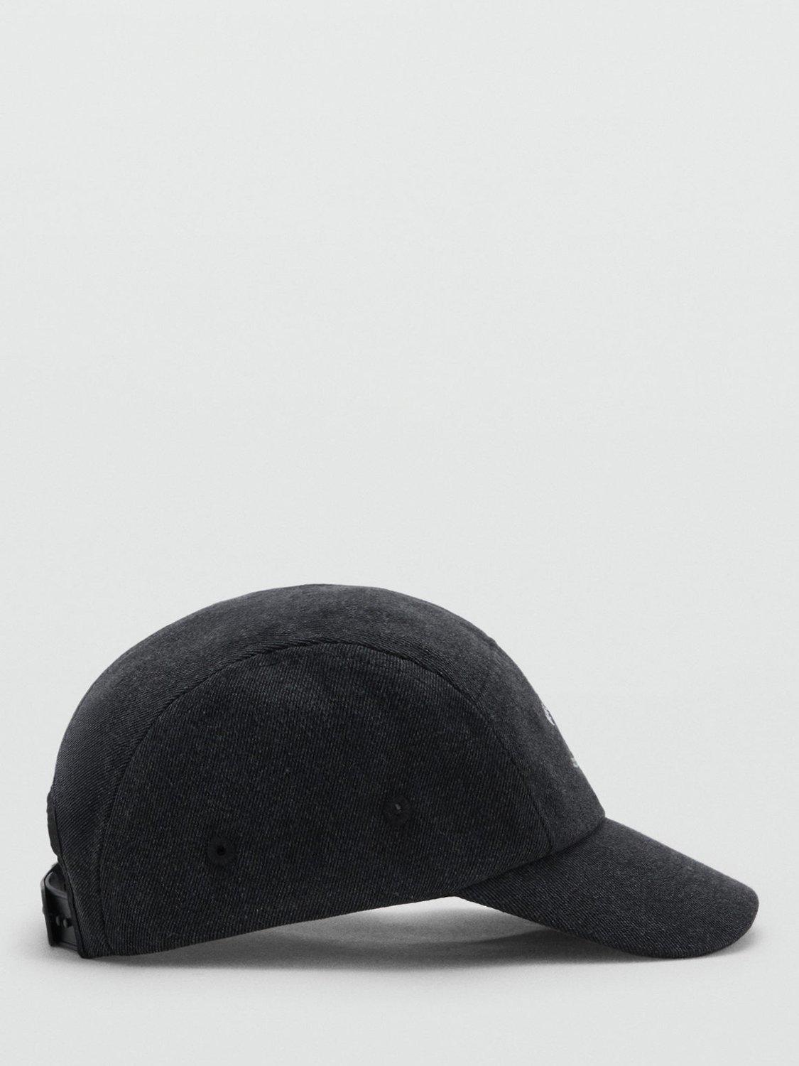 Product image 1 of 5, which shows Mango Kids' Cotton Baseball Cap, Black, M