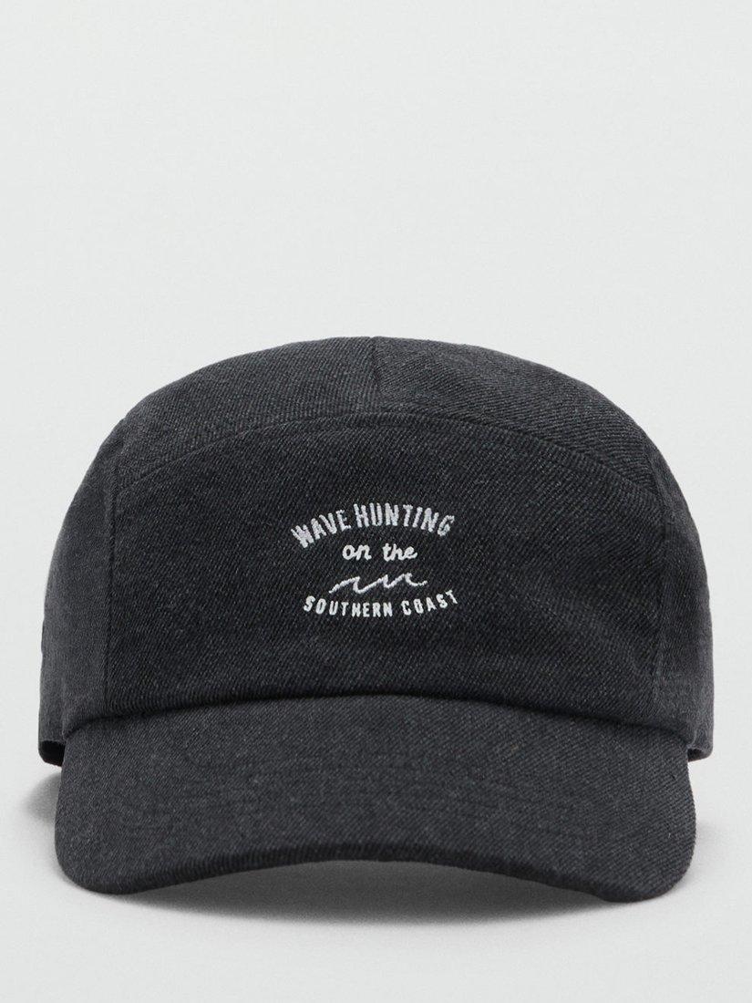Product image 2 of 5, which shows Mango Kids' Cotton Baseball Cap, Black, M