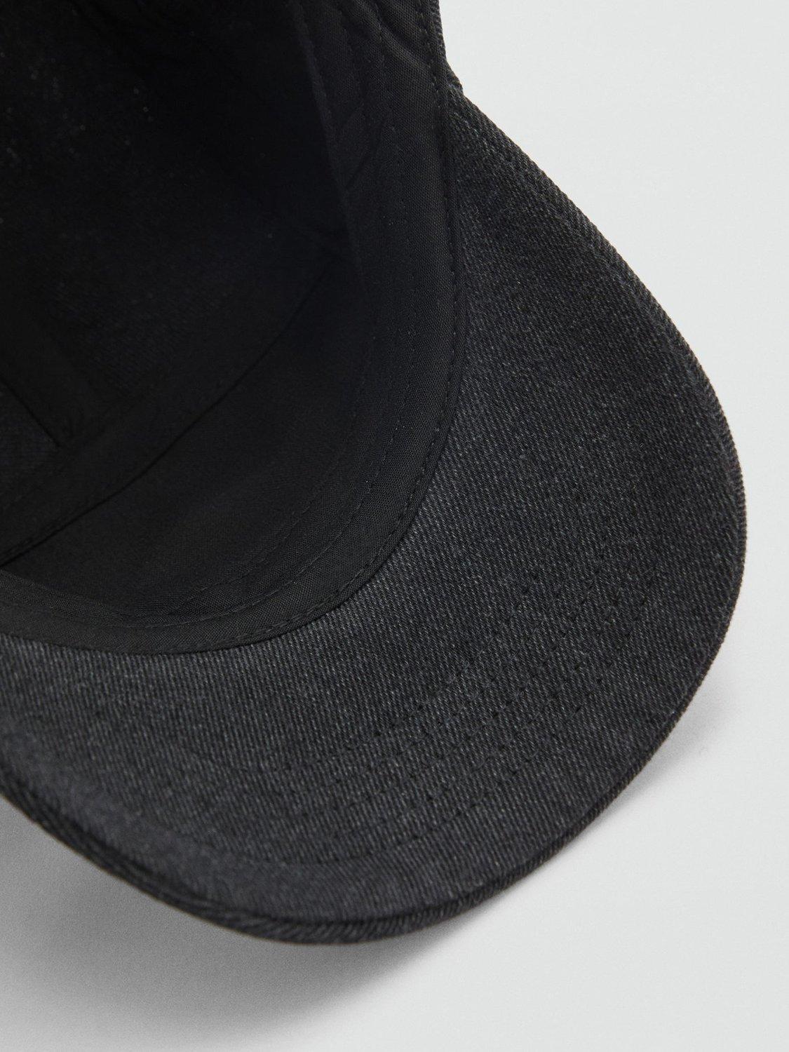Product image 5 of 5, which shows Mango Kids' Cotton Baseball Cap, Black, M