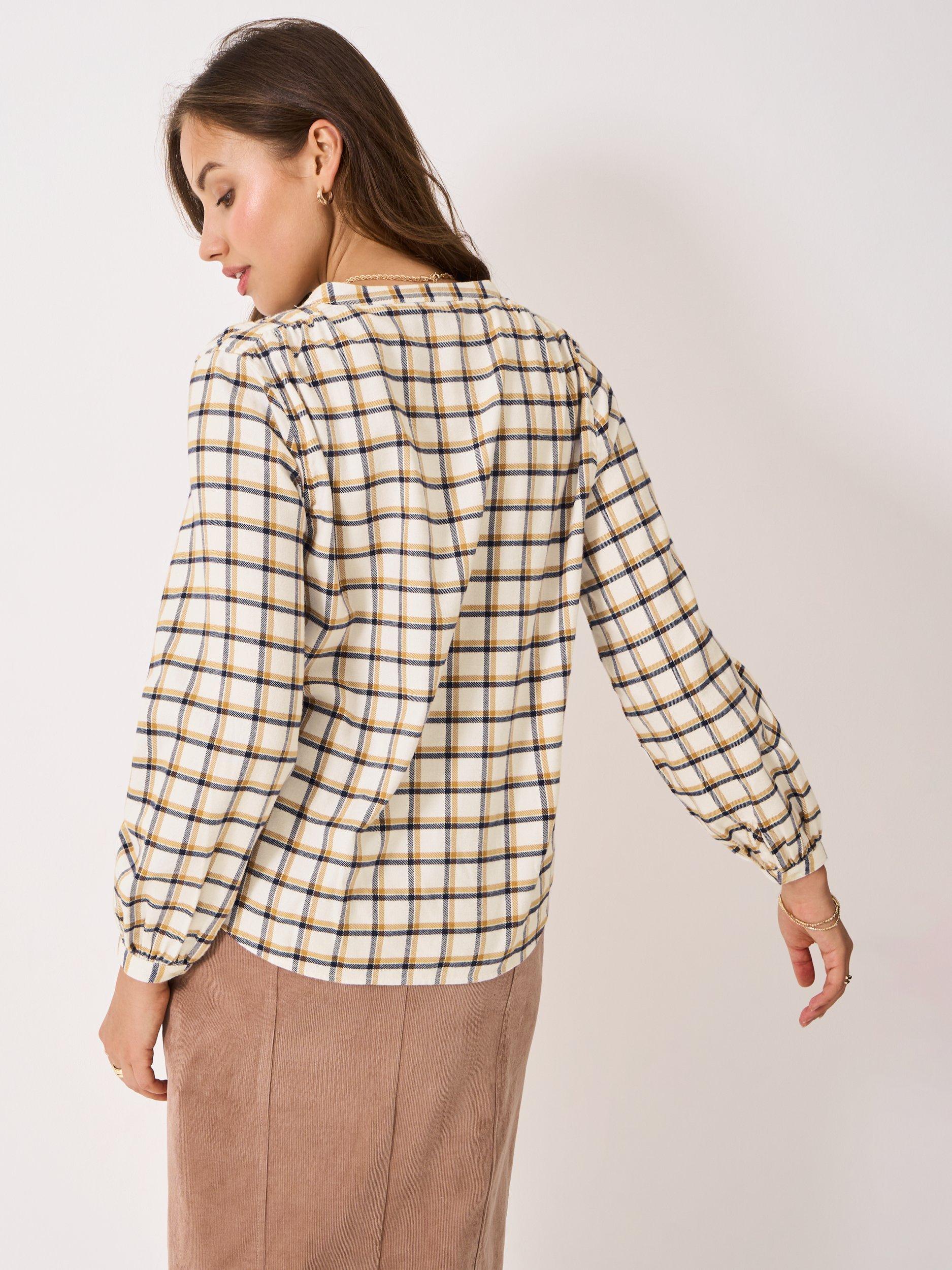Product image 2 of 4, which shows Crew Clothing Tabitha Flannel Shirt, Beige, 10