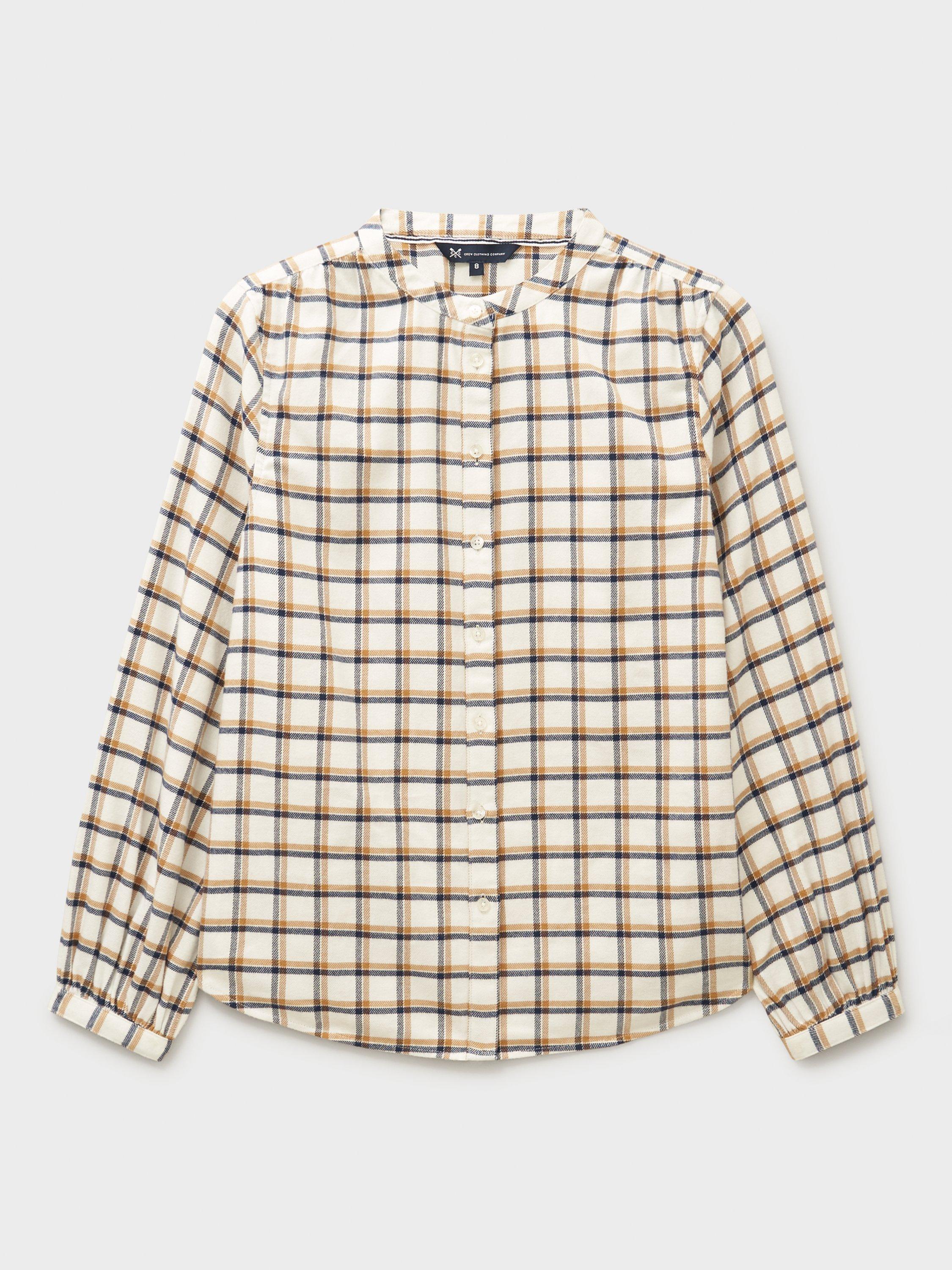 Product image 4 of 4, which shows Crew Clothing Tabitha Flannel Shirt, Beige, 10