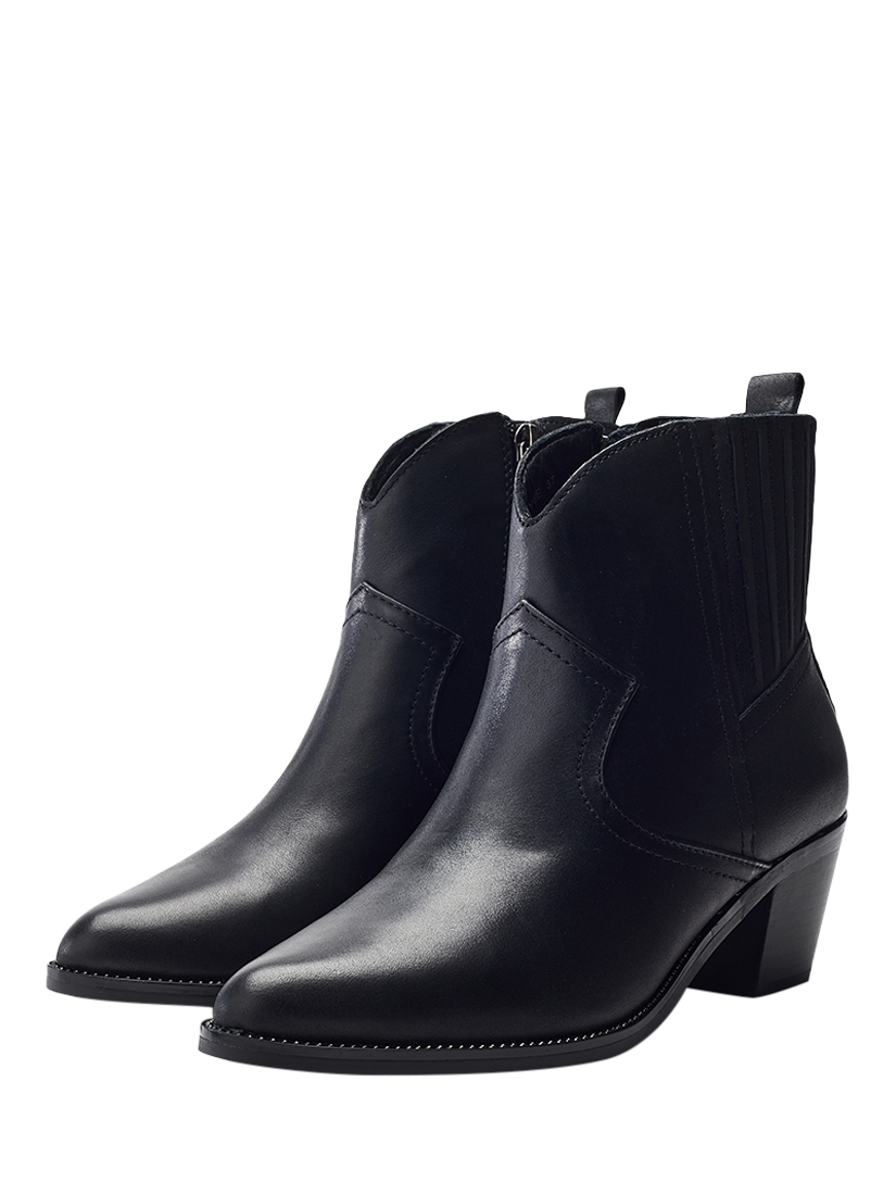 Product image 2 of 4, which shows Moda in Pelle Anniee Almond Toe Boots, Black, 3