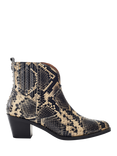 Moda in Pelle Annie Snake Print Leather Cowboy Boots