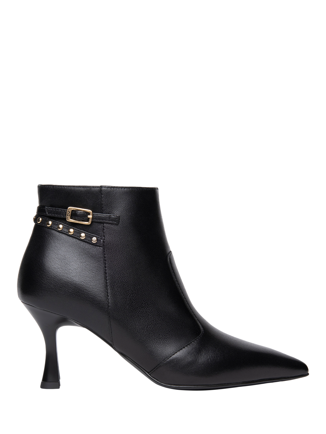 Product image 1 of 5, which shows NeroGiardini Aielli Leather Ankle Boots, Black, 3