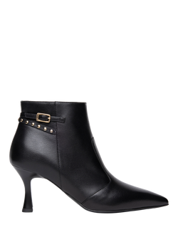 NeroGiardini Aielli Leather Ankle Boots, Black, Black