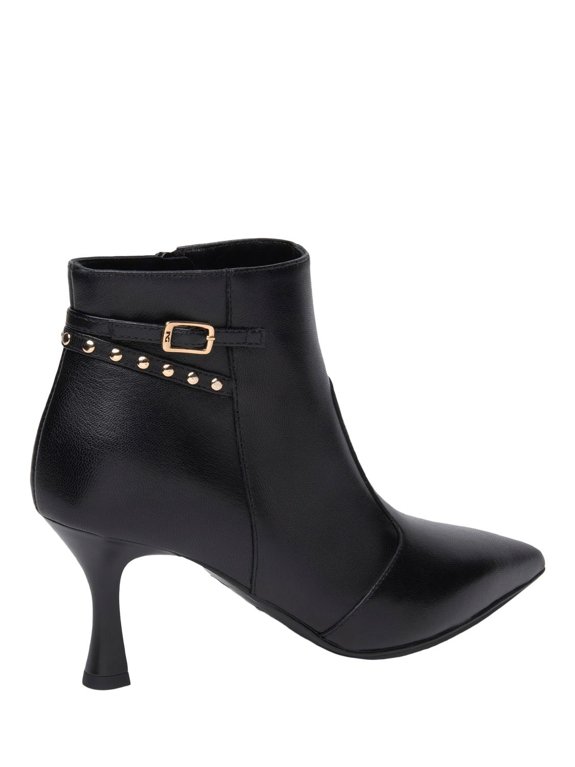 Product image 3 of 5, which shows NeroGiardini Aielli Leather Ankle Boots, Black, 3