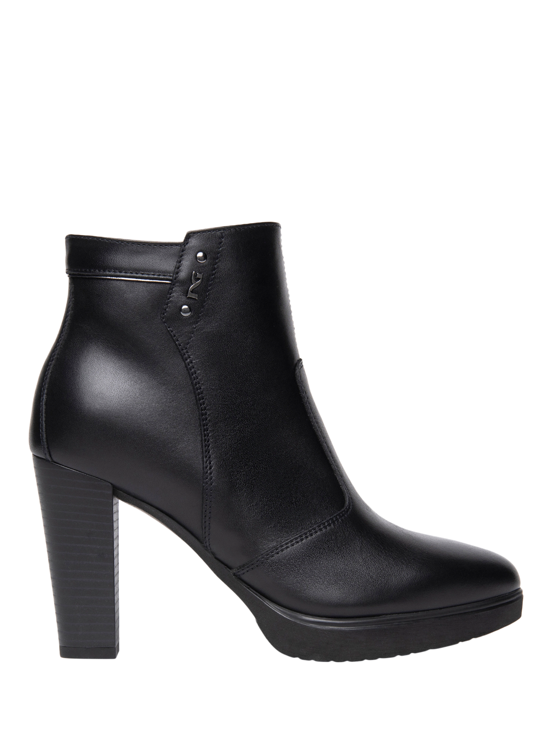 Product image 1 of 4, which shows NeroGiardini Amalfi Leather Ankle Boots, Black, 3