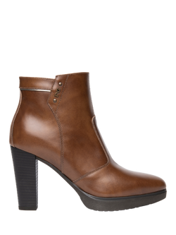 NeroGiardini Amalfi Leather Ankle Boots, Brown