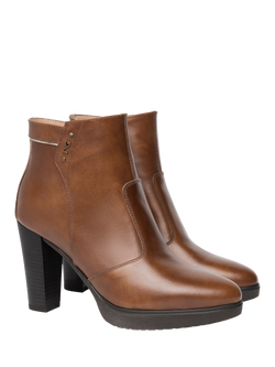 NeroGiardini Amalfi Leather Ankle Boots - view 2, Brown