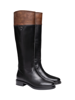 NeroGiardini Aurano Leather Riding Knee High Boots, Black - view 2, Black