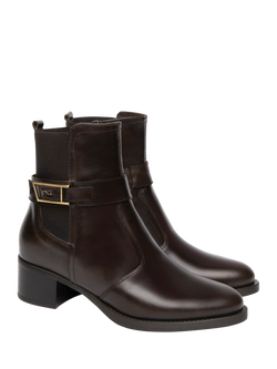 NeroGiardini Brindisi Leather Ankle Boots - view 2, Brown