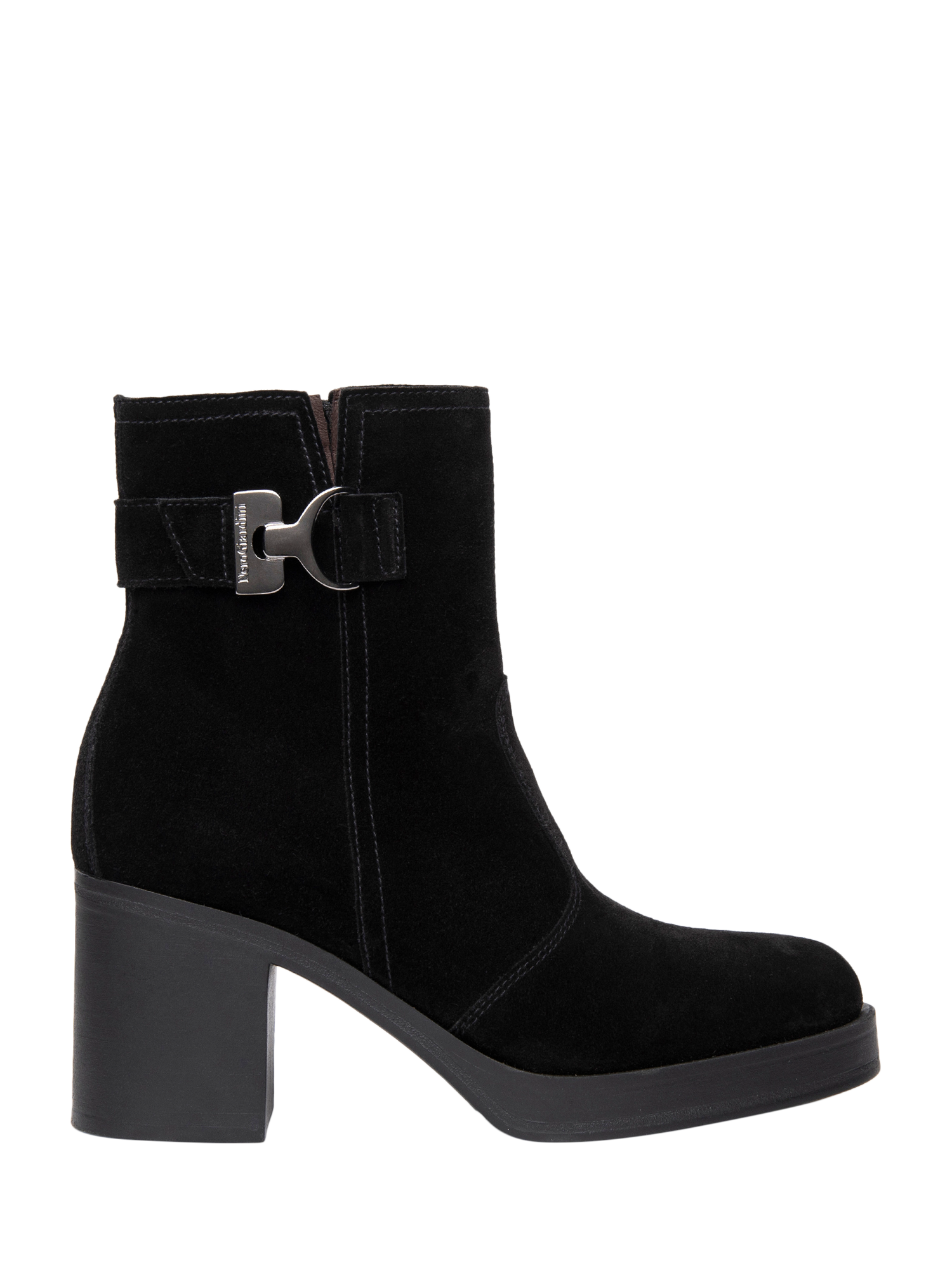 Product image 1 of 4, which shows NeroGiardini Cartagena Suede Poll-On Ankle Boots, Black, 3