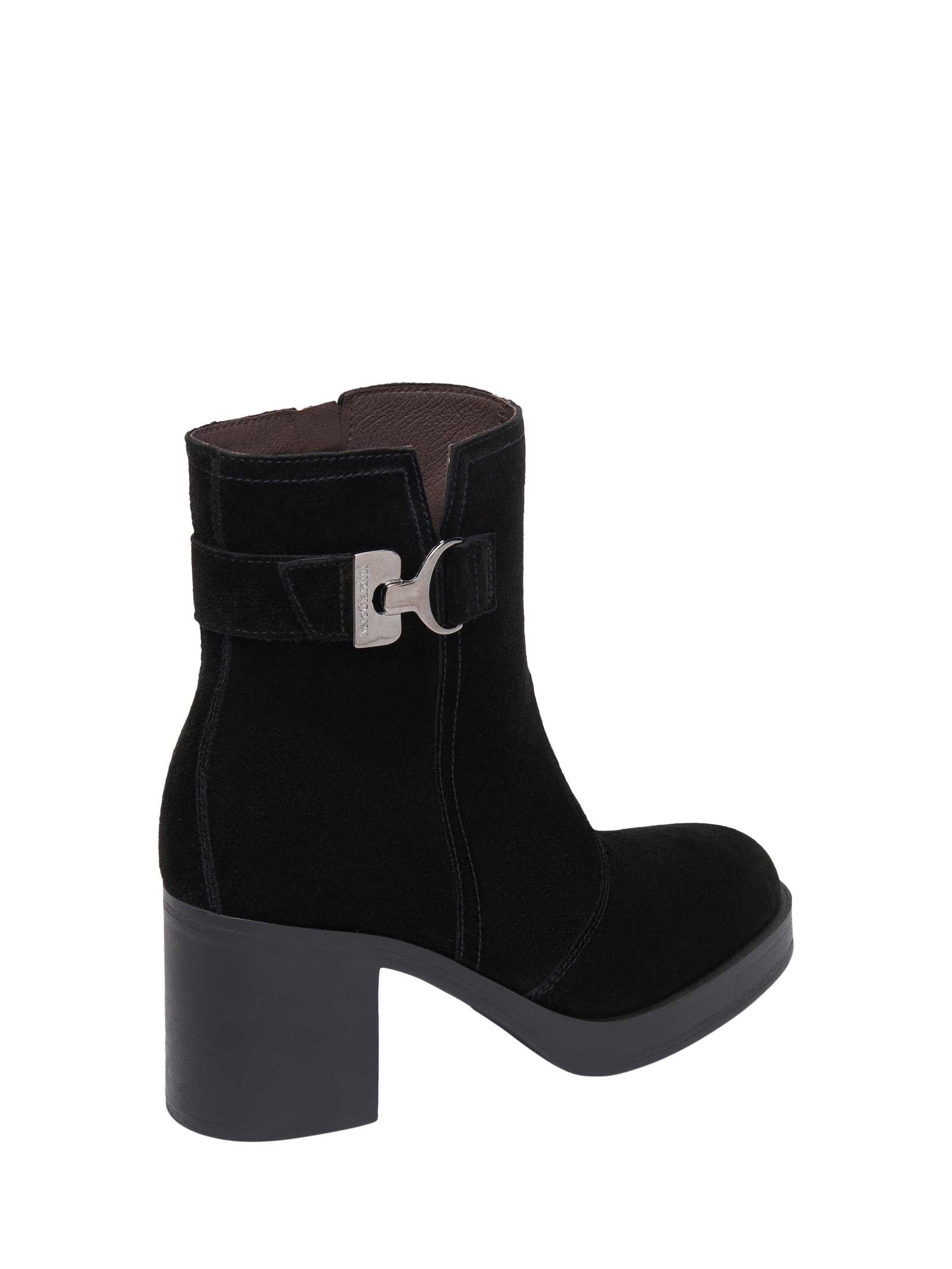 Product image 3 of 4, which shows NeroGiardini Cartagena Suede Poll-On Ankle Boots, Black, 3