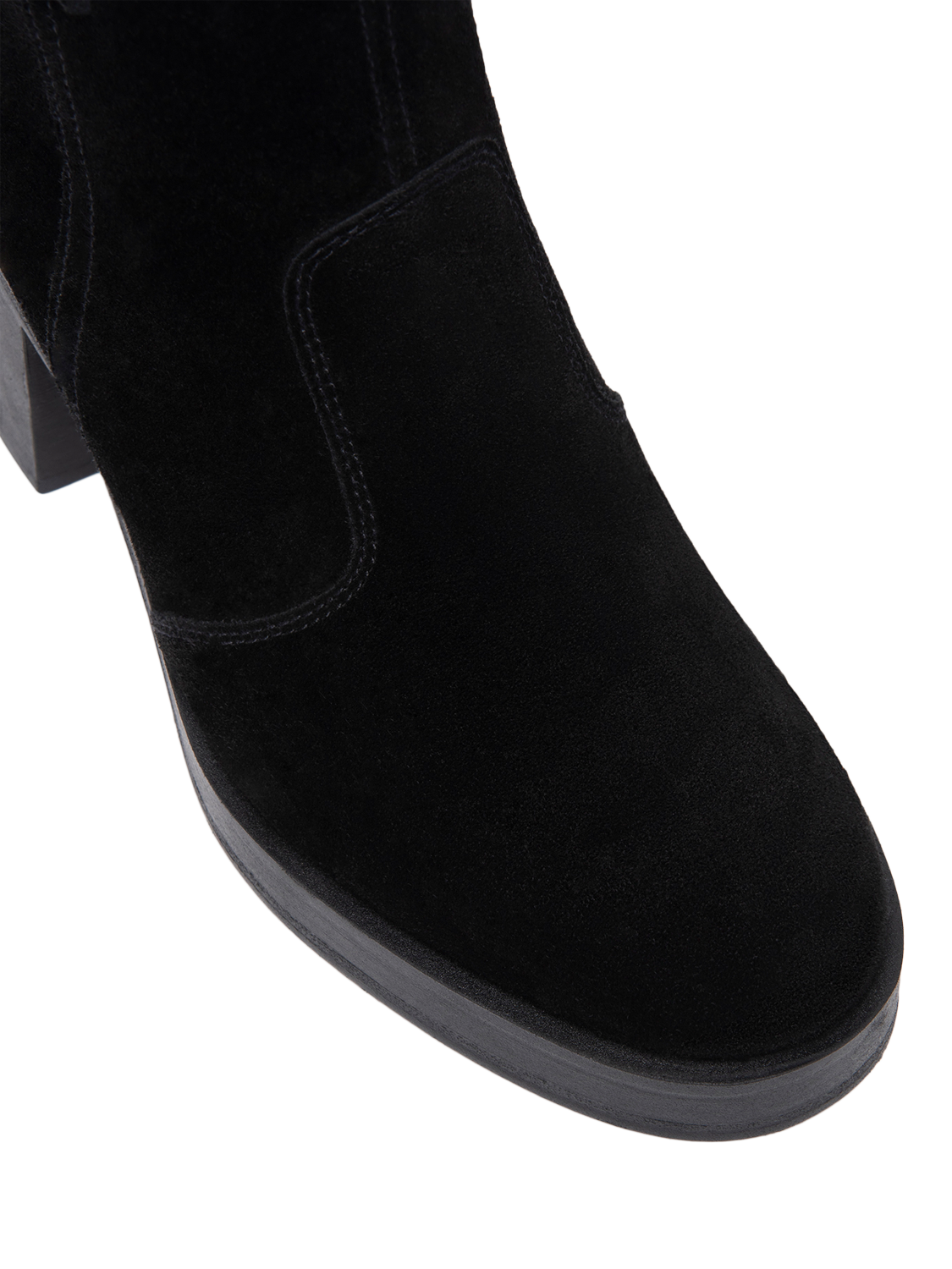 Product image 4 of 4, which shows NeroGiardini Cartagena Suede Poll-On Ankle Boots, Black, 3