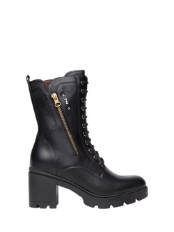 NeroGiardini Carugo Leather Biker Boots, Black